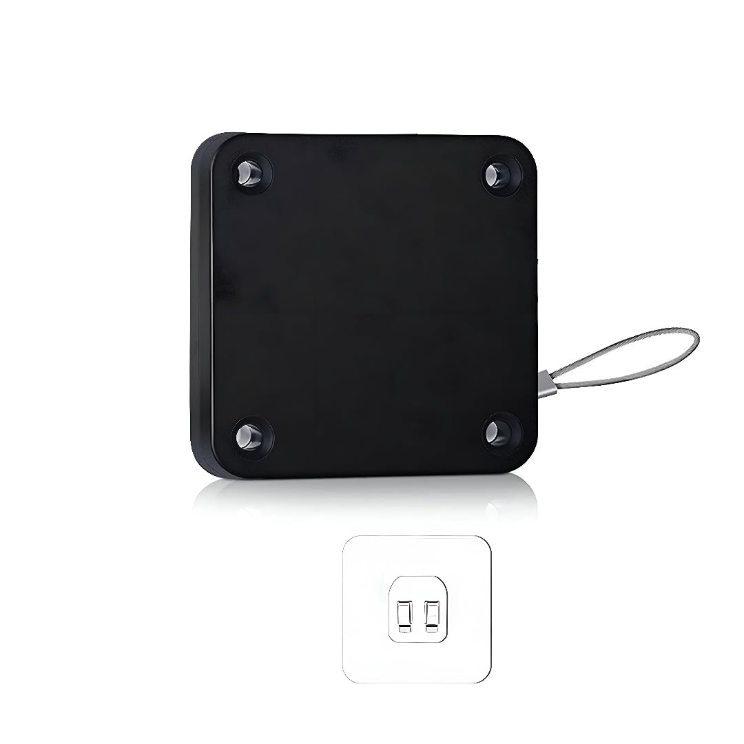 Punch‑Free Automatic Door Closer (Steel Rope) – Quiet Self‑Closing for Home & Office Doors