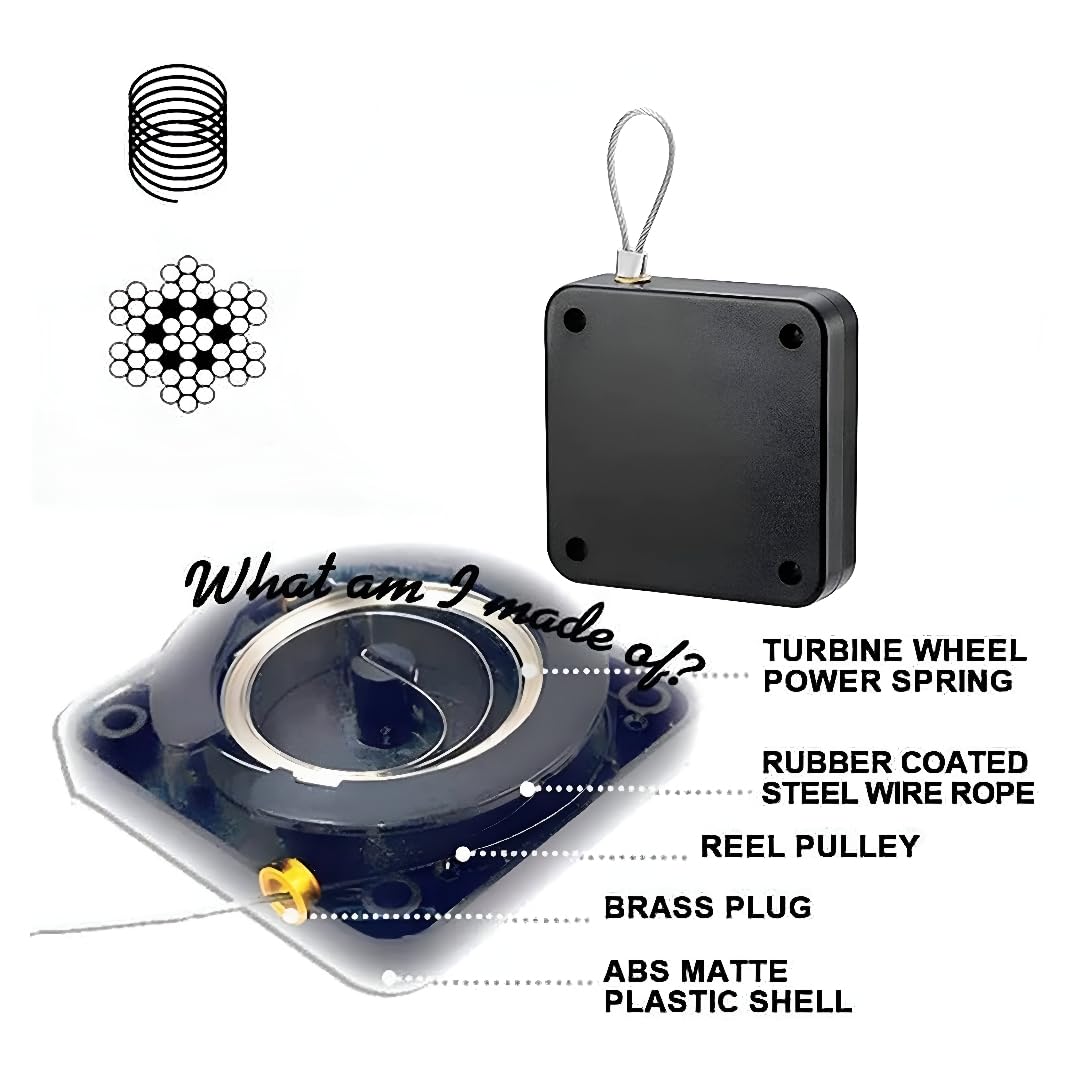 Punch‑Free Automatic Door Closer (Steel Rope) – Quiet Self‑Closing for Home & Office Doors