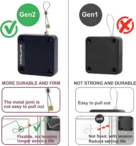 Punch‑Free Automatic Door Closer (Steel Rope) – Quiet Self‑Closing for Home & Office Doors